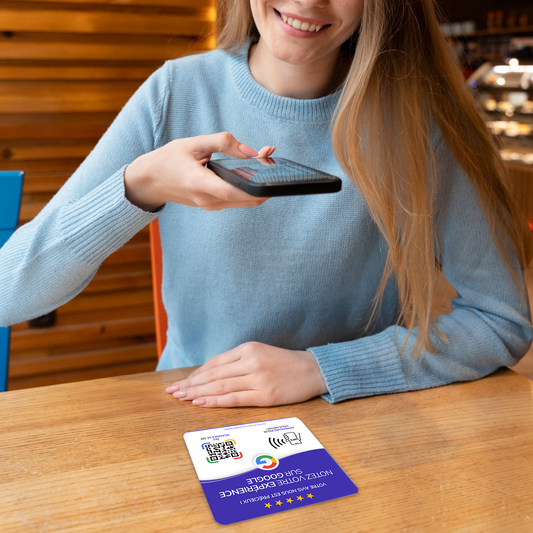 Plaque avis Google NFC InstanTap® en Plexiglass